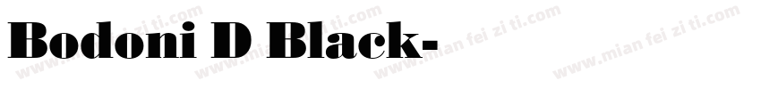Bodoni D Black字体转换